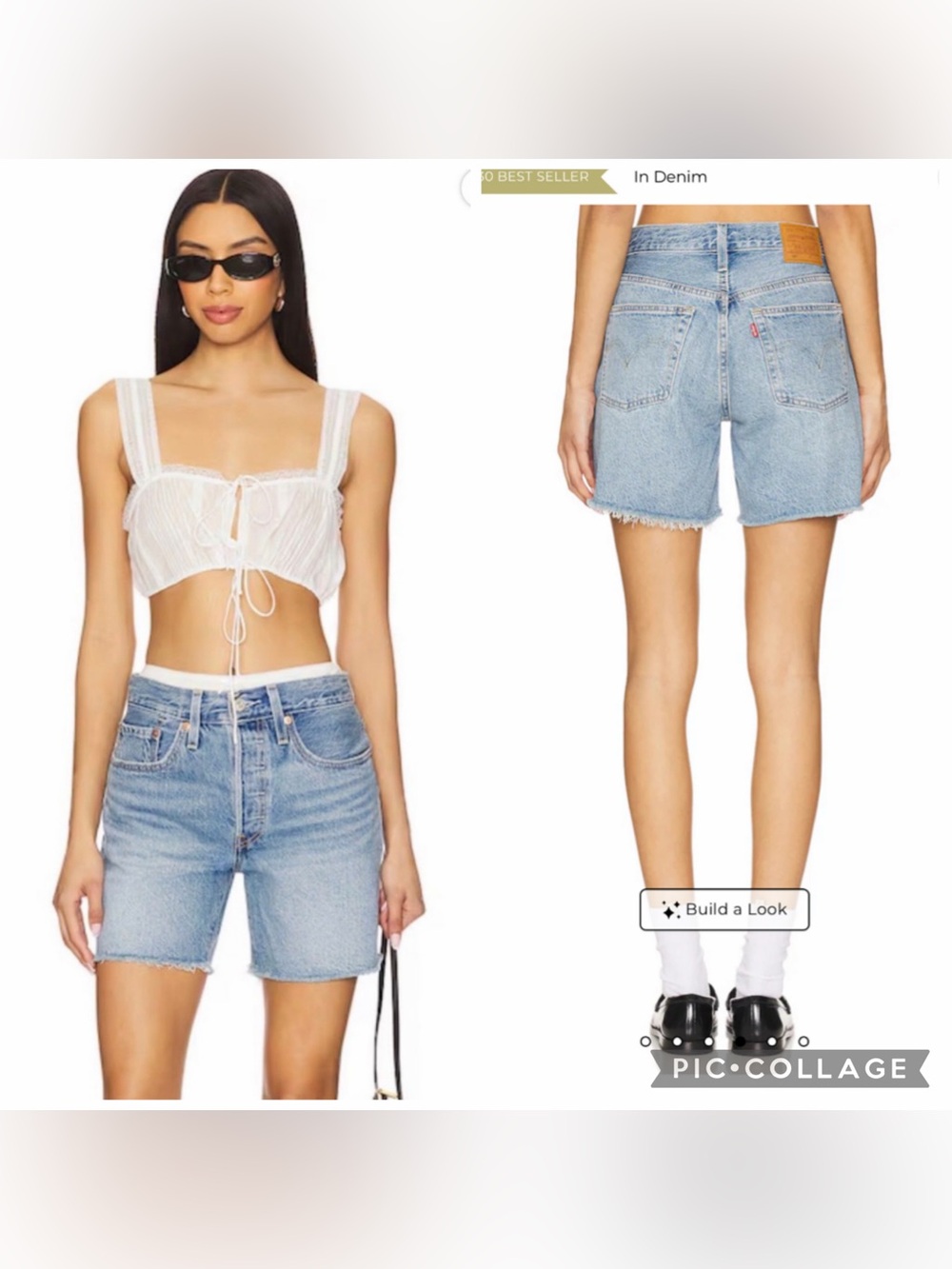Levi’s 501 medium wash mid thigh denim jean shorts 27 3 4 5 6 inseam